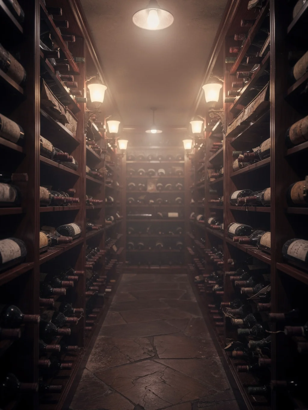 Sommelier selecting wine from our cellar